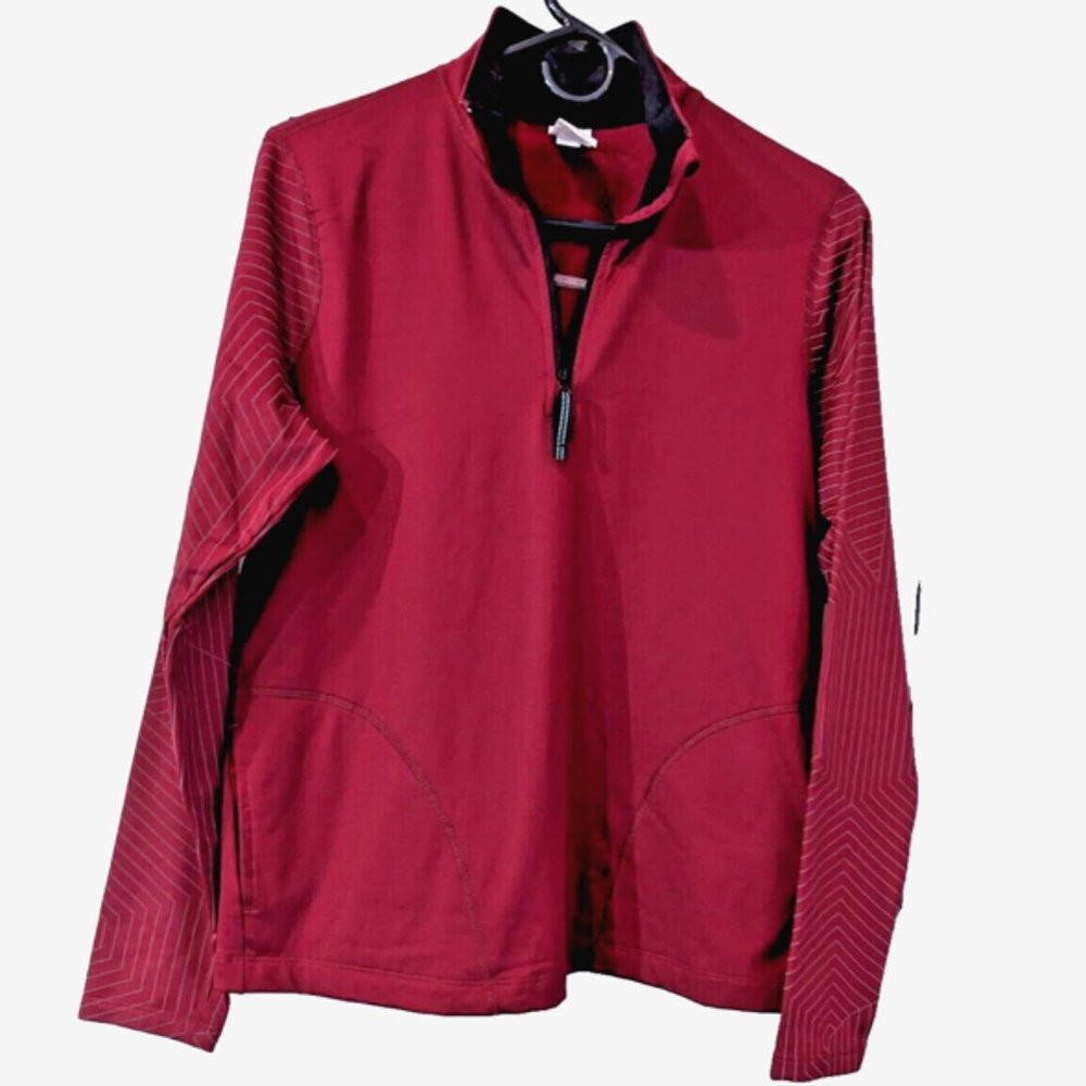 AVIA Womens Activewear Reflective Stripe 1/4 Zip Performance Jacket Pull… - Picture 2 of 12